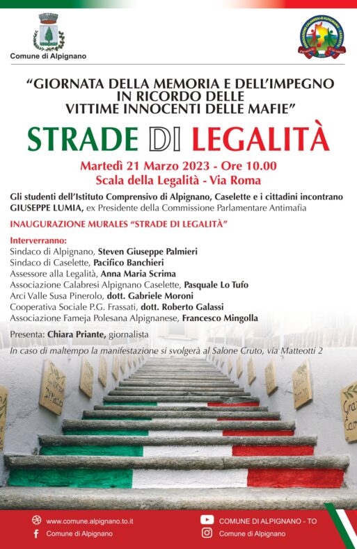 STRADE DI LEGALITA’ – Giornata della Memoria e dell’Impegno in ricordo delle vittime innocenti della mafia