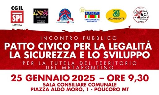 PATTO CIVICO PER LA LEGALITA’, LA SICUREZZA E LO SVILUPPO